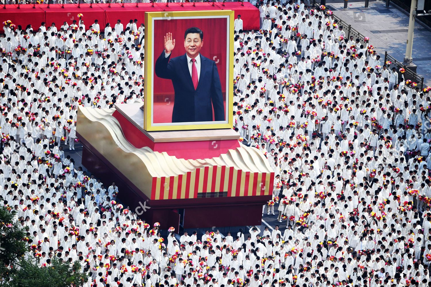 Huge Portrait Xi Jinping Displayed National Editorial Stock Photo ...