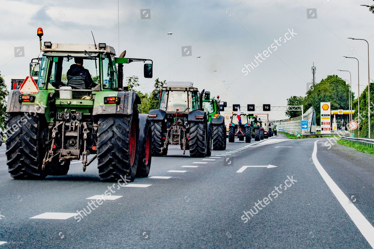 Dutch Farmers Protest Their Tractors During Editorial Stock Photo ...