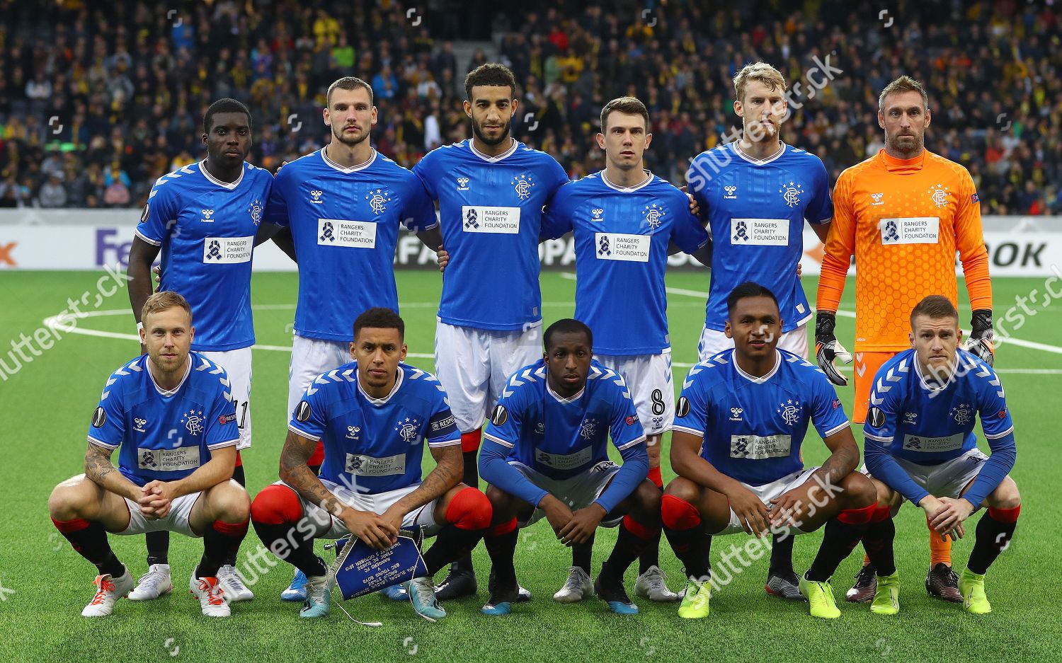 Rangers Starting Xi Before Kick Off Editorial Stock Photo - Stock Image ...