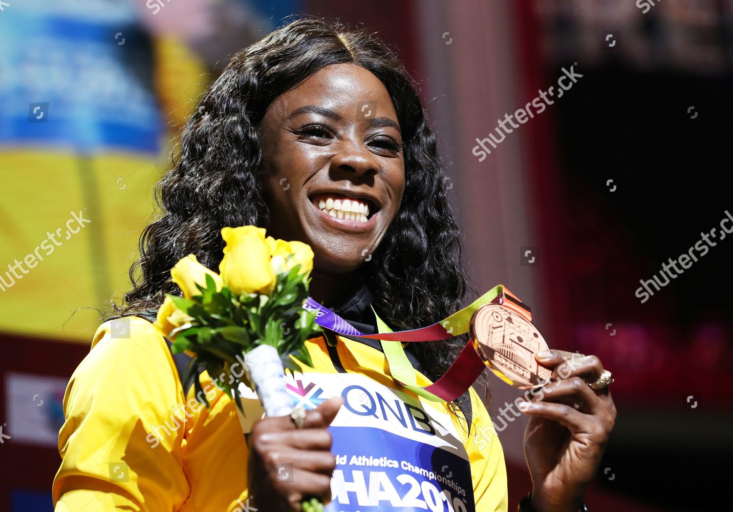 Bronze Medalist Shericka Jackson Jamaica During Editorial Stock Photo