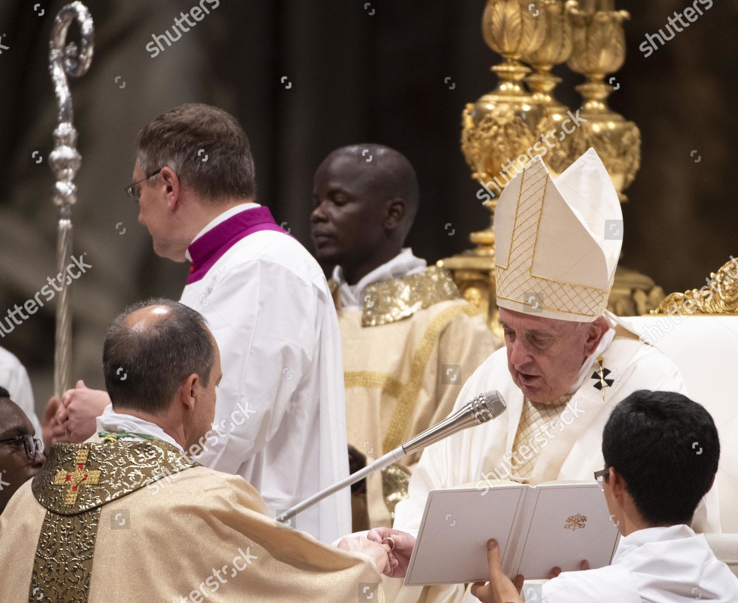 Pope Francis Mons Antoine Camilleri During Editorial Stock Photo ...