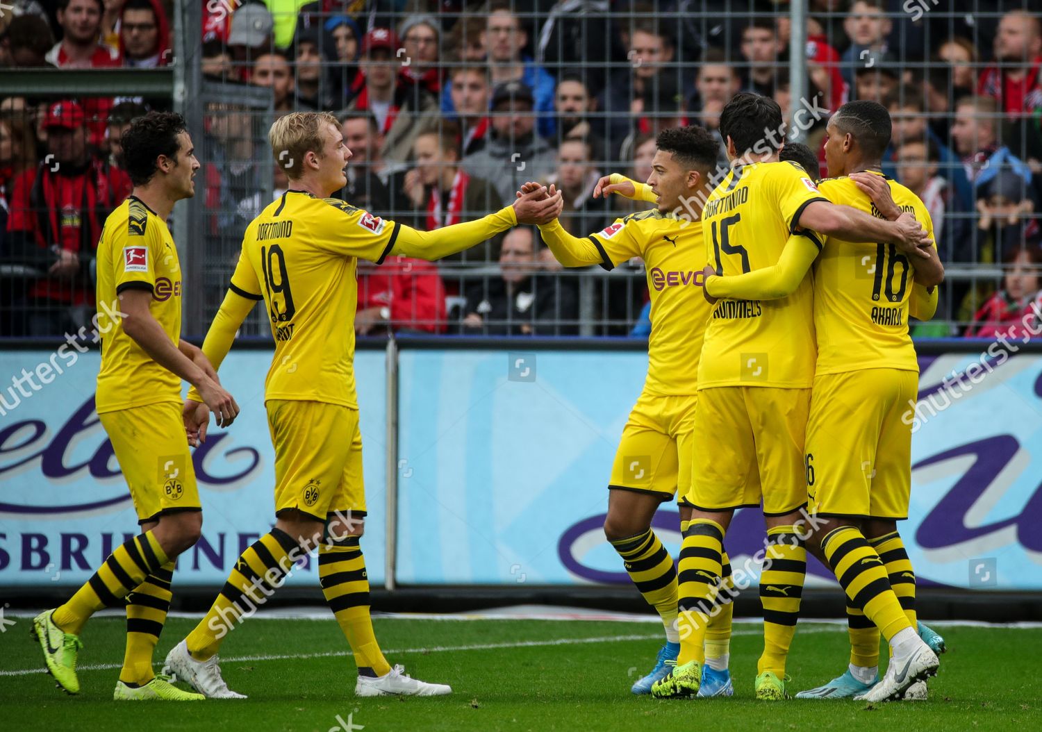 Borussia Dortmund Players Celebrate Goal During German Editorial Stock Photo Stock Image Shutterstock