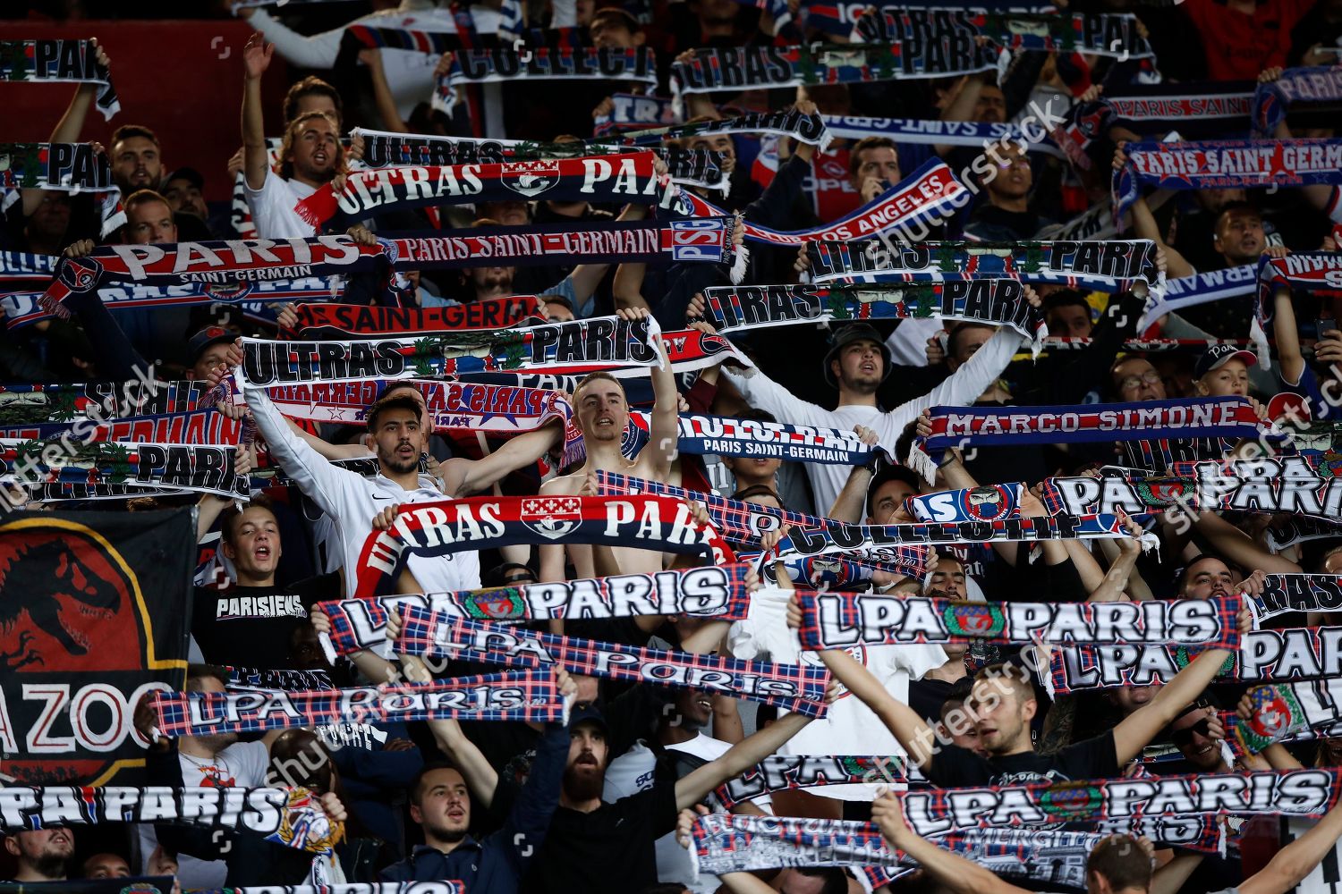 Paris Saint Germains Supporters During French Editorial Stock Photo ...