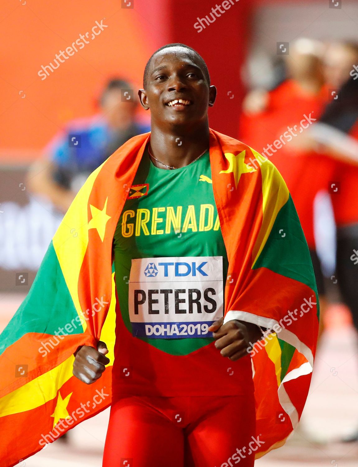 Gold Medalist Anderson Peters Grenada Celebrates Editorial Stock Photo