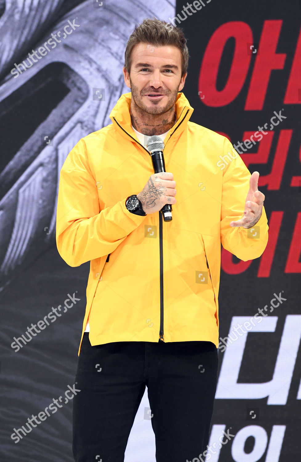 david beckham yellow adidas jacket