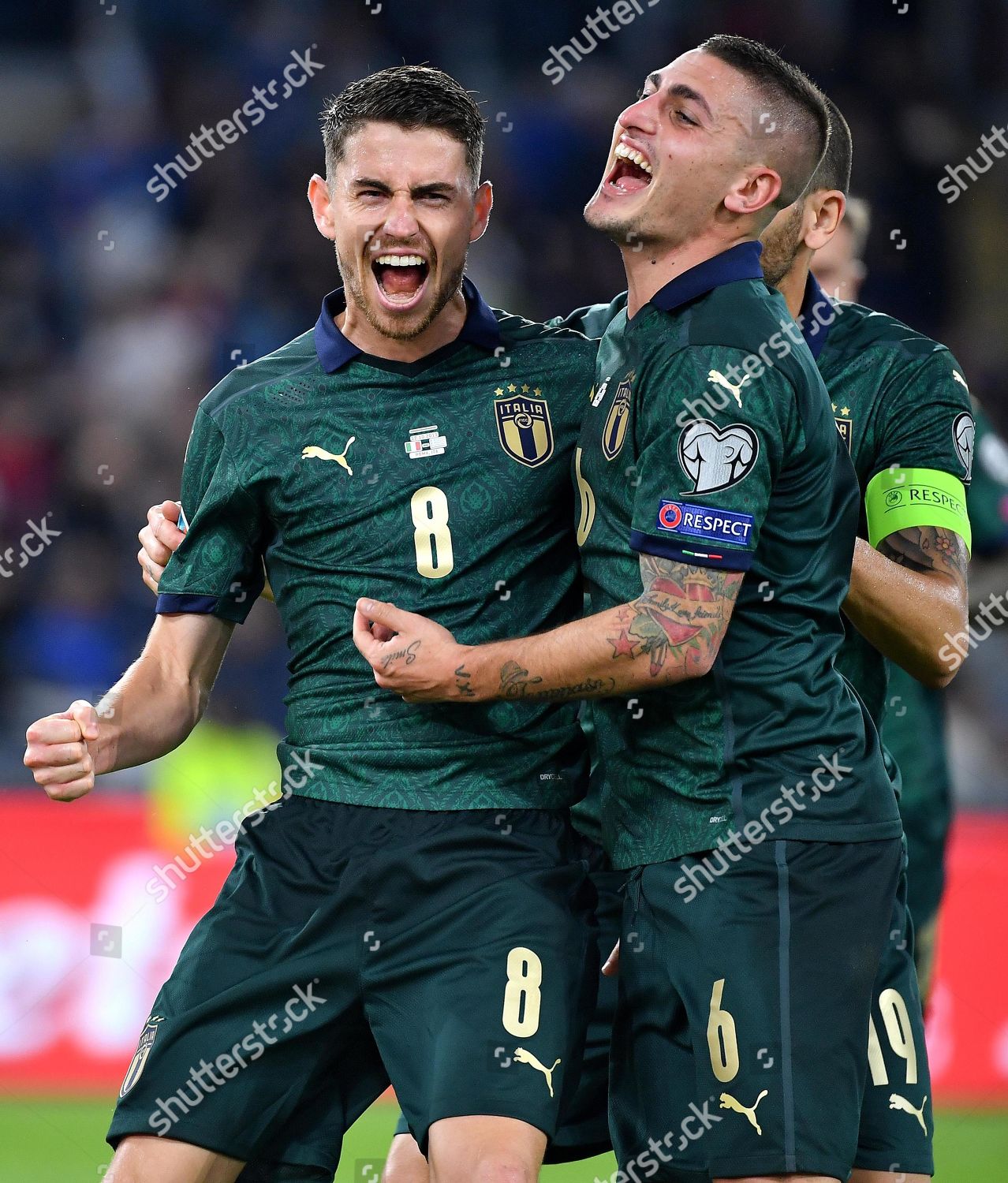 Italys Jorginho L Celebrates His Teammate Marco Editorial Stock Photo Stock Image Shutterstock