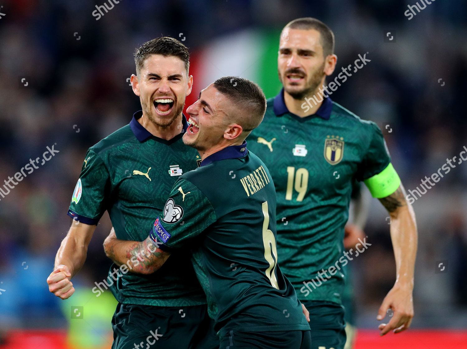 Jorginho Italy Celebrates Marco Verratti After Scoring Editorial Stock Photo Stock Image Shutterstock