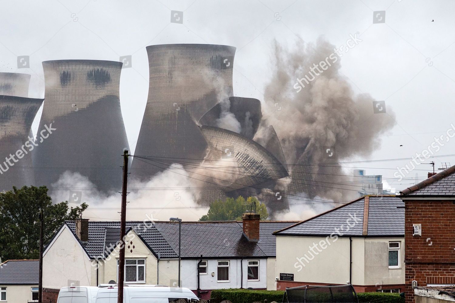 Four Remaining Seven Cooling Towers Have Been Redaksjonelt Arkivbilde ...