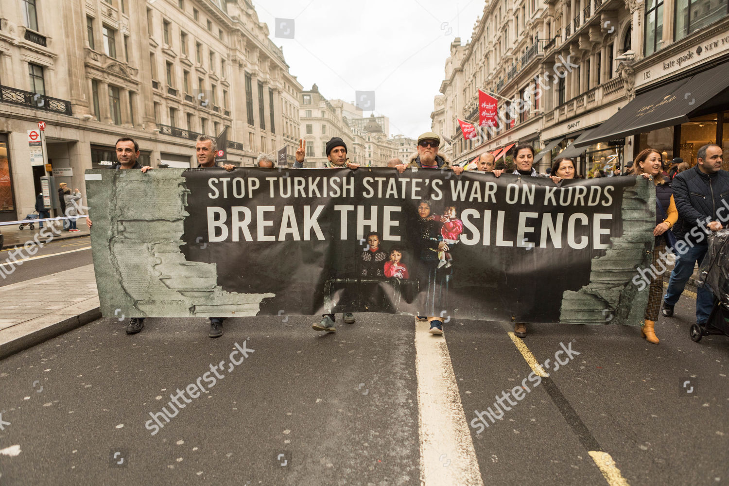 Demonstration Stop Turkish Invasion Rojava Protest Editorial Stock ...