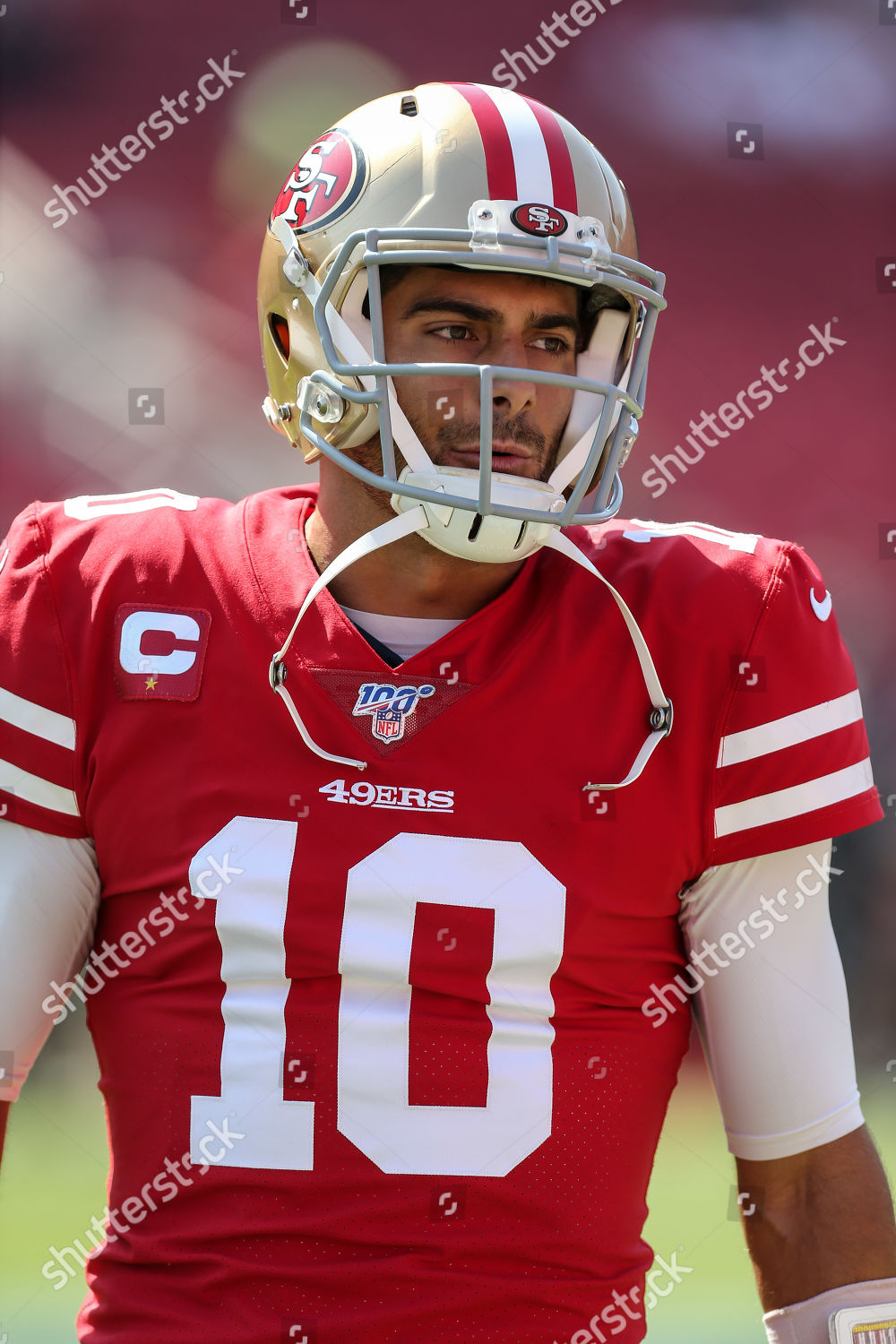 Los Angeles, CA. 13th Oct, 2019. San Francisco 49ers quarterback Jimmy  Garoppolo #10 after the NFL game between San Francisco 49ers vs Los Angeles  Rams at the Los Angeles Memorial Coliseum in