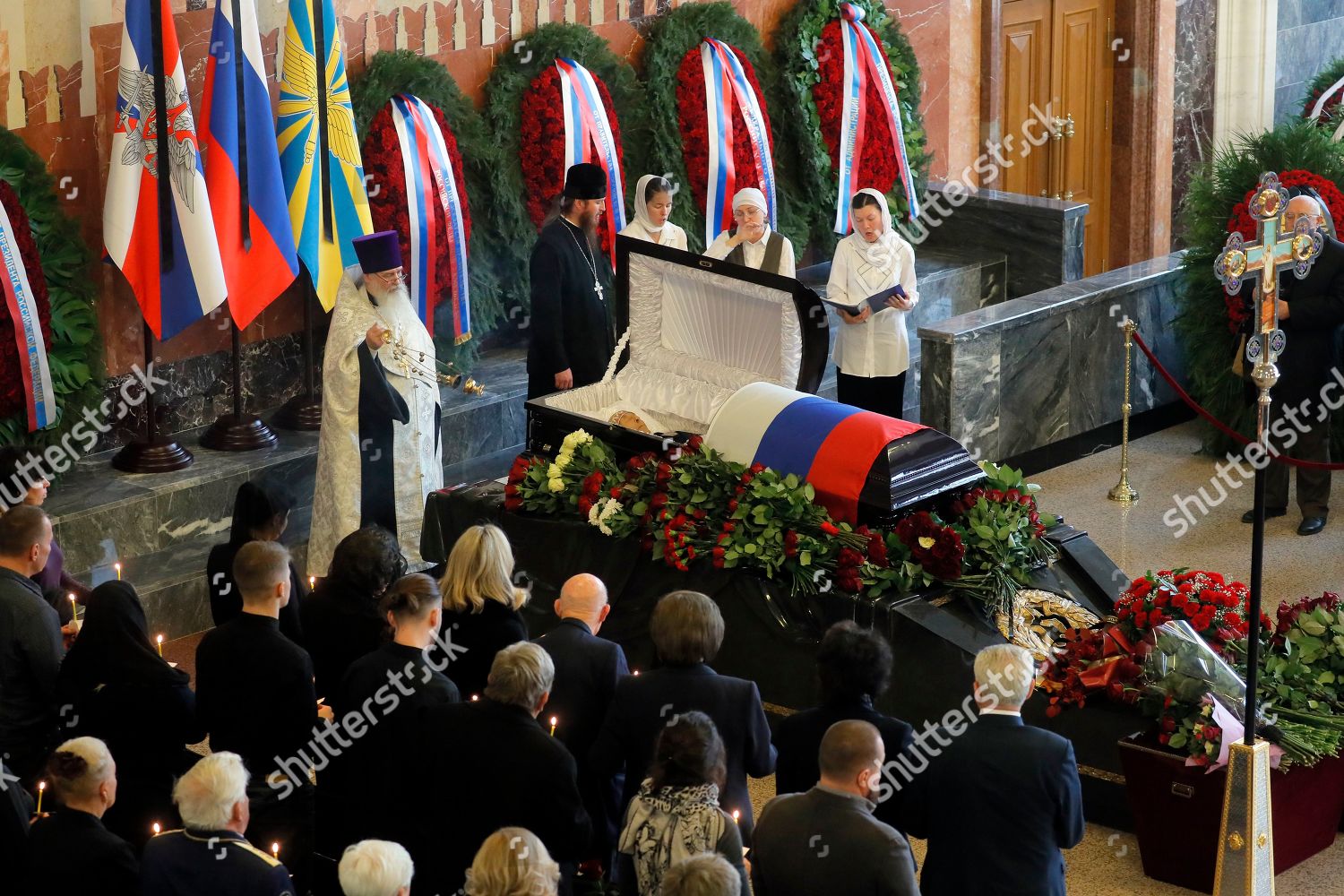 Russian Orthodox Priest Makes Funeral Service Editorial Stock Photo ...