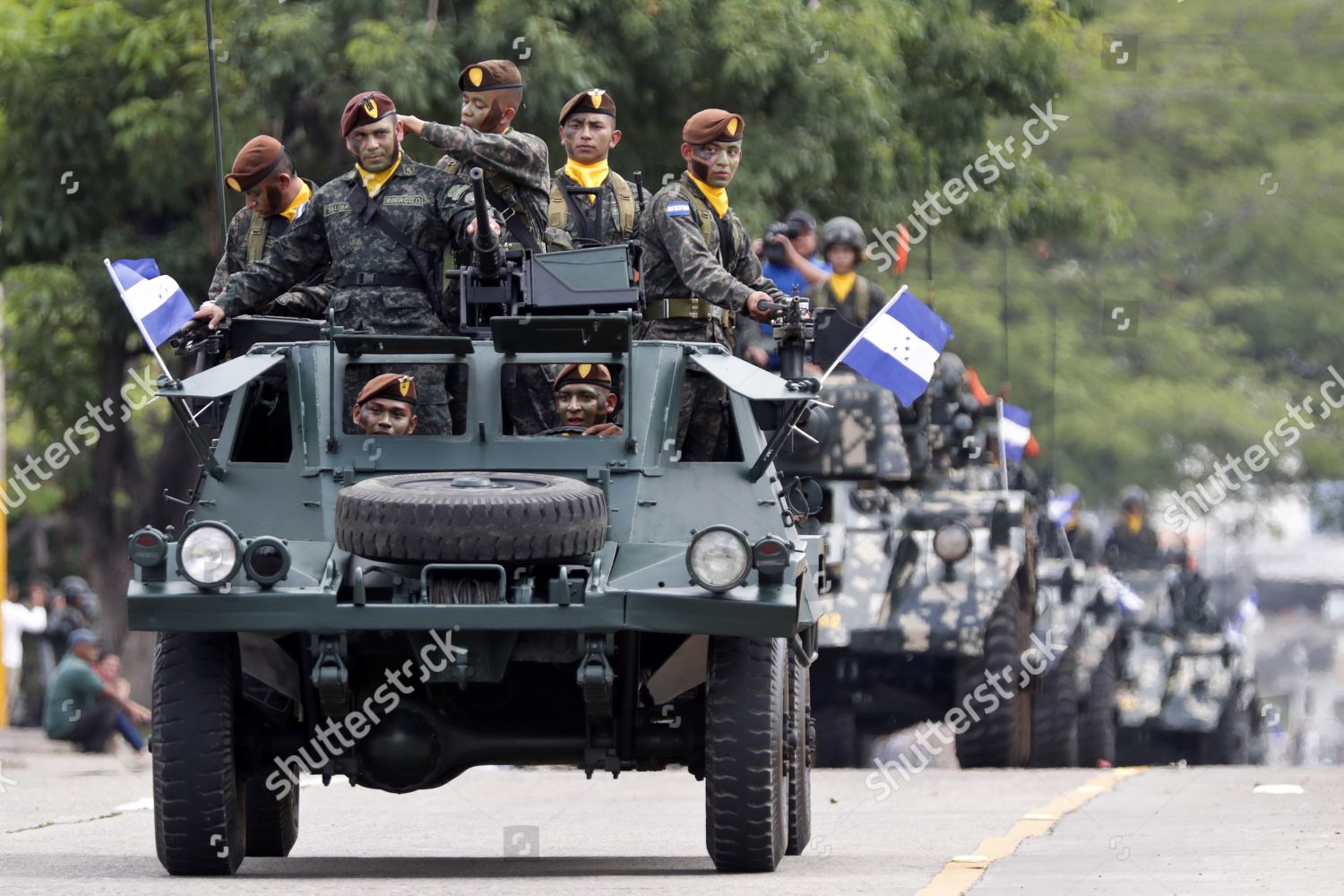 Soldiers Participate Parade Celebrate Honduran Army Editorial Stock