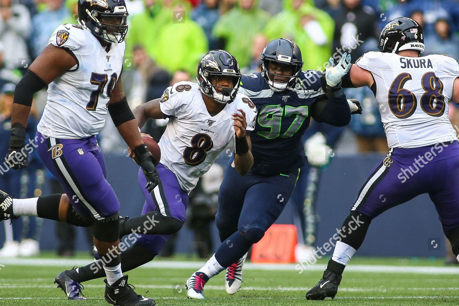 Seattle Seahawks defensive tackle Poona Ford (97) during an NFL