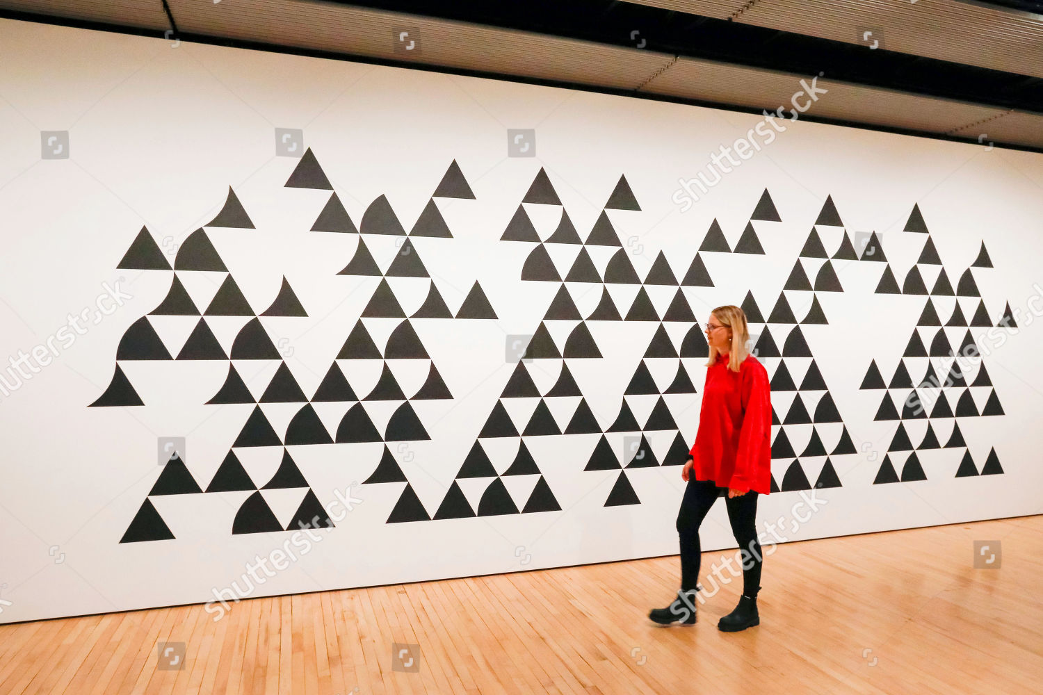 Quiver 3 Bridget Riley 2014 Editorial Stock Photo - Stock Image 