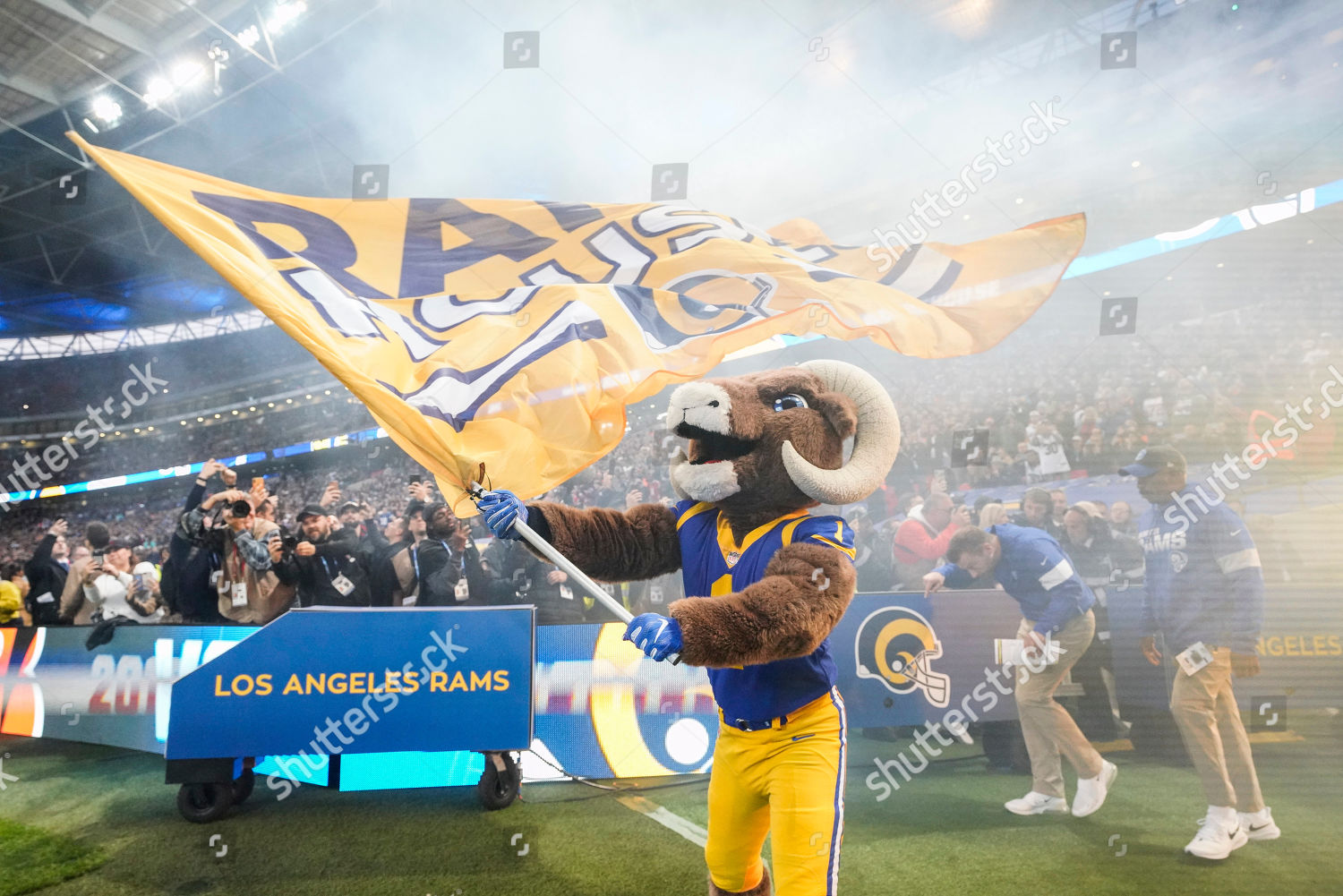 La Rams Mascot Rampage Rams Cincinnati Editorial Stock Photo - Stock Image