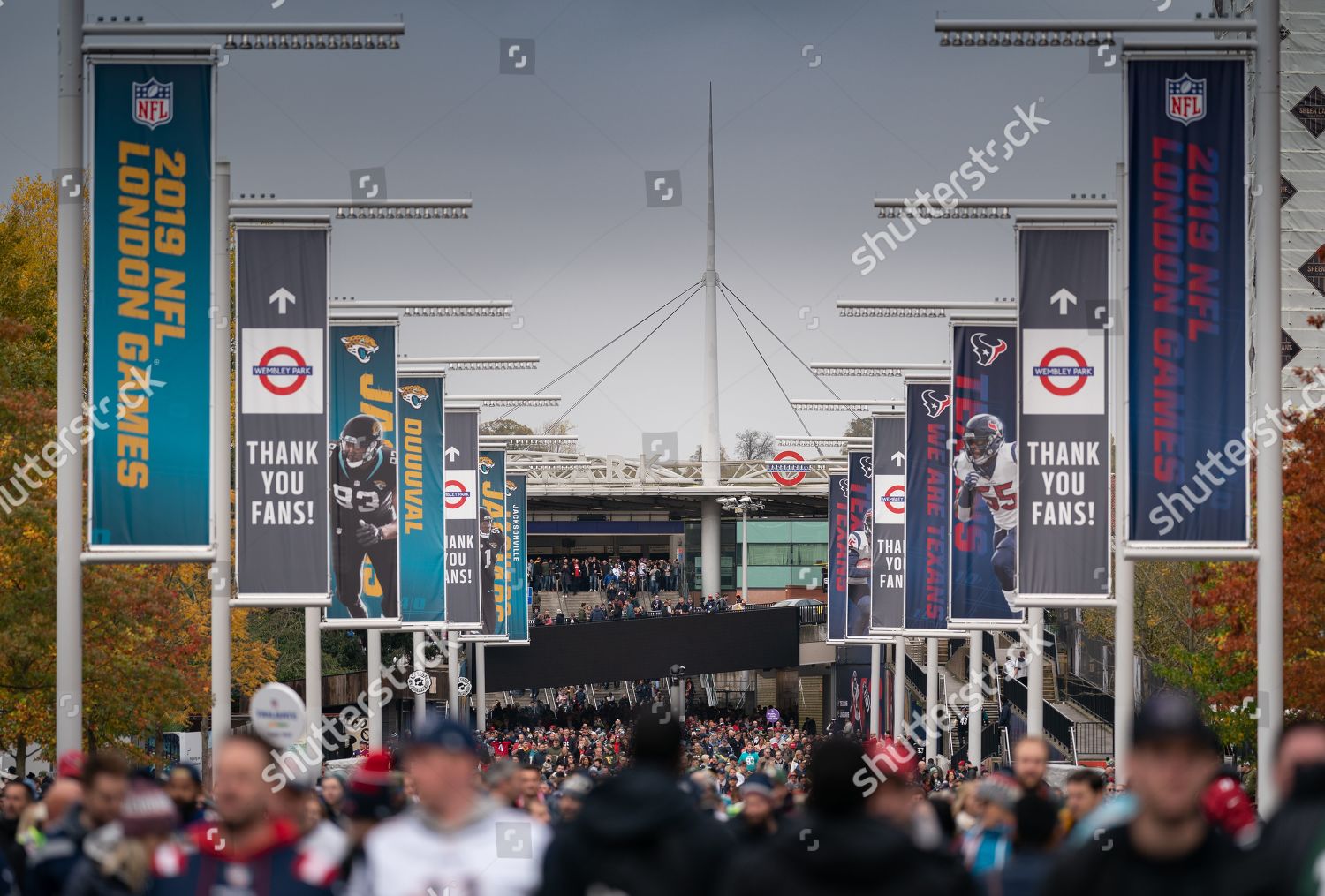 Nfl Fans Make Their Way Wembley Editorial Stock Photo Stock Image