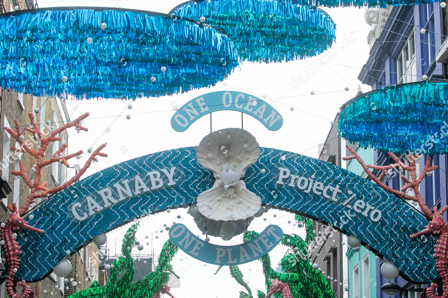 Sea Creatures Decorate Length Carnaby Street Theme Editorial