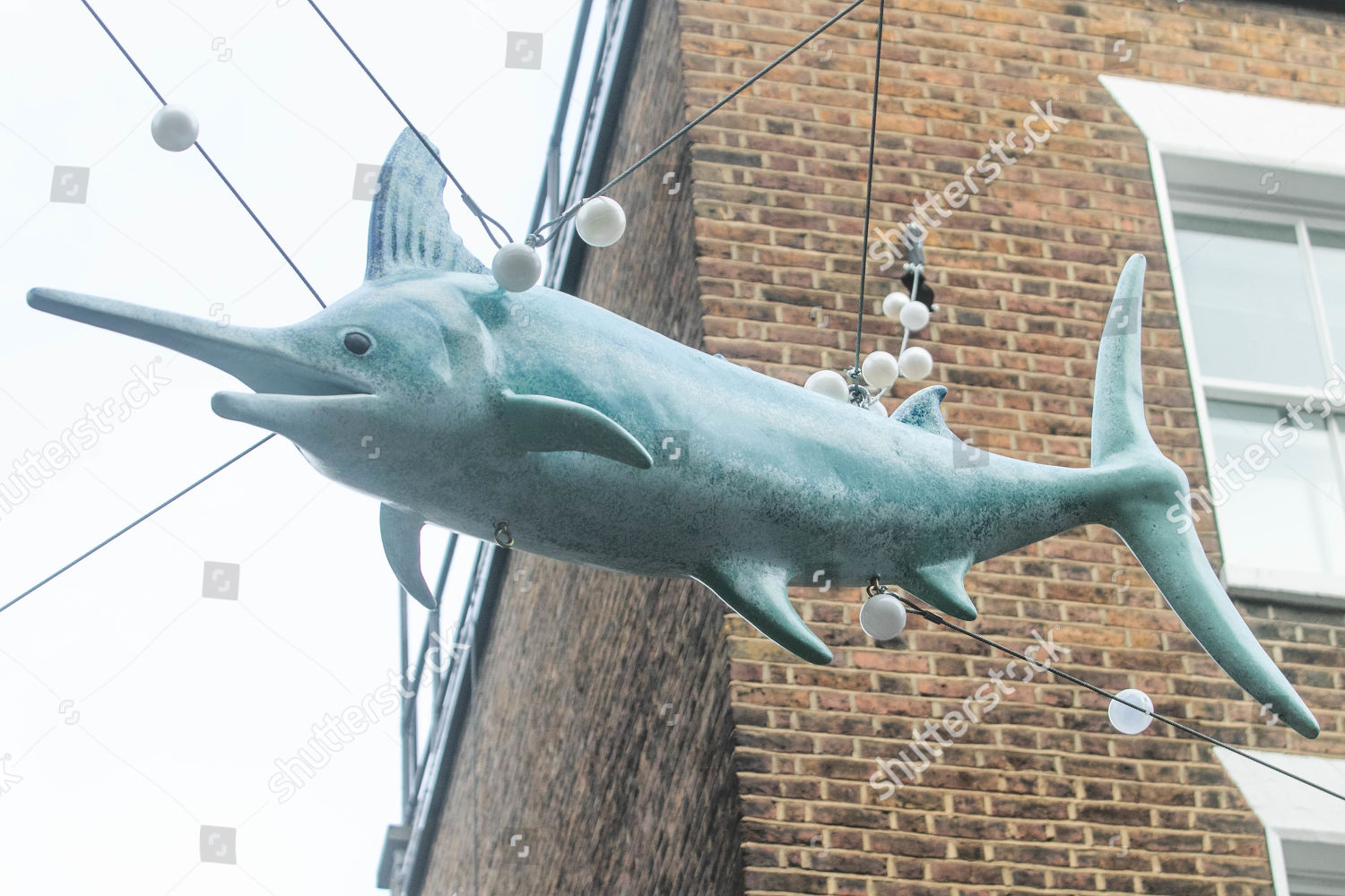 Sea Creatures Decorate Length Carnaby Street Theme Editorial Stock