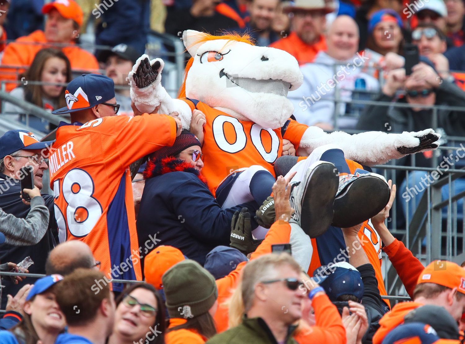 Denver Broncos Mascot Miles Has Fun Editorial Stock Photo - Stock Image ...