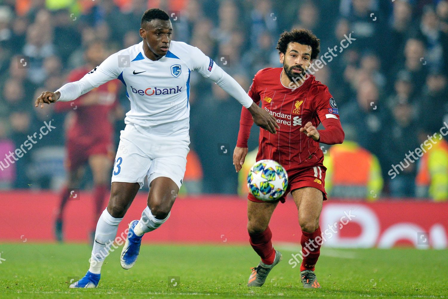 Jhon Lucumi Genk L Mohamed Salah Liverpool Editorial Stock Photo Stock Image Shutterstock