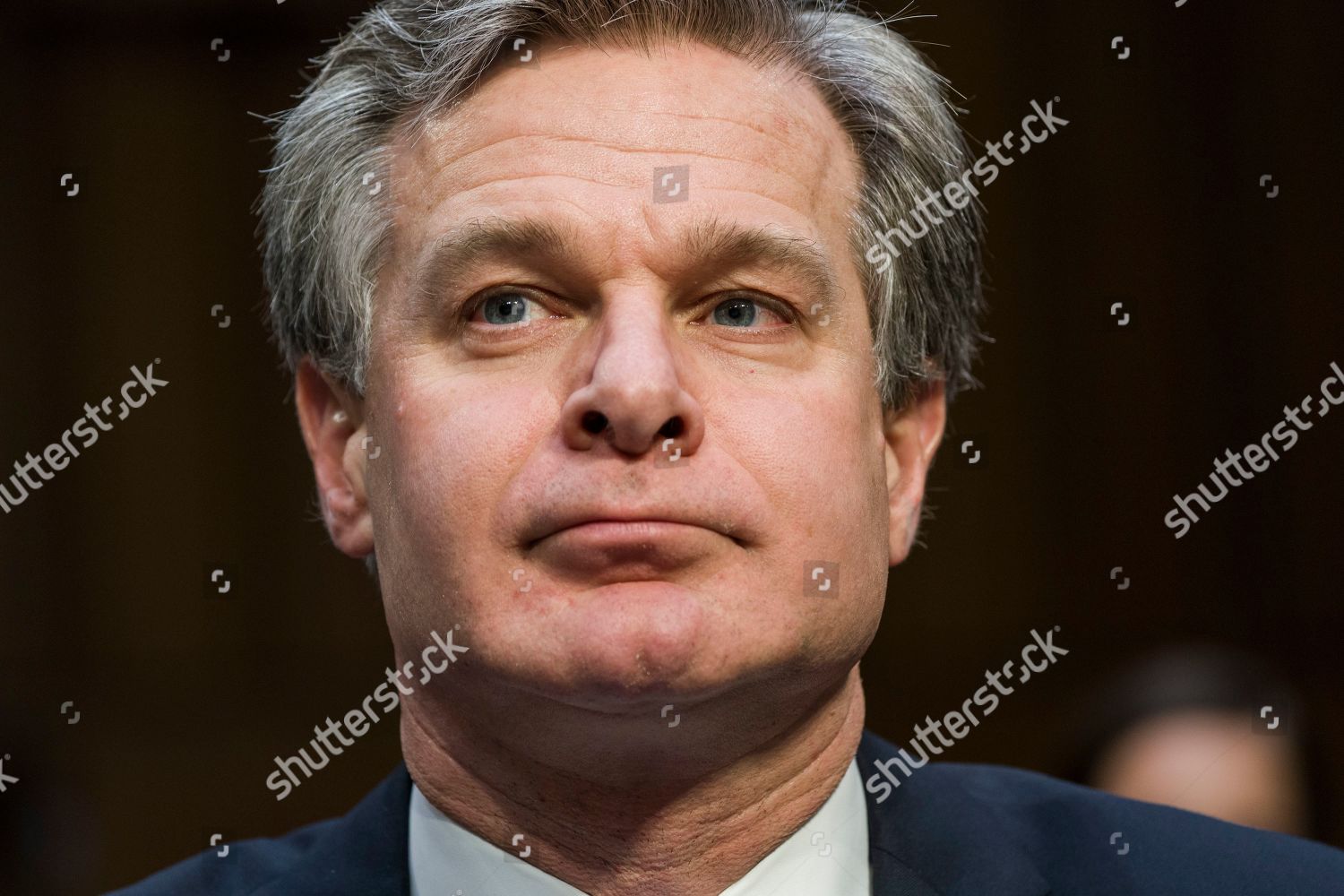 Fbi Director Christopher Wray Prepares Testify Editorial Stock Photo ...