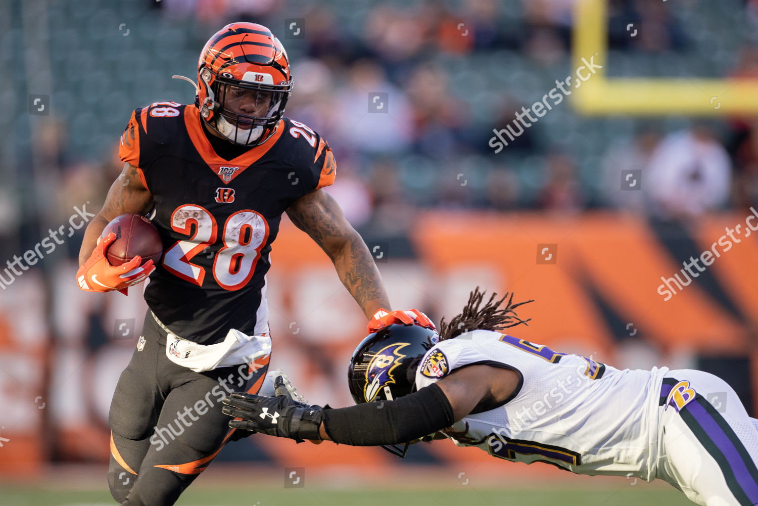 Joe Mixon Cincinnati Bengals Football Art Illustrated Poster 