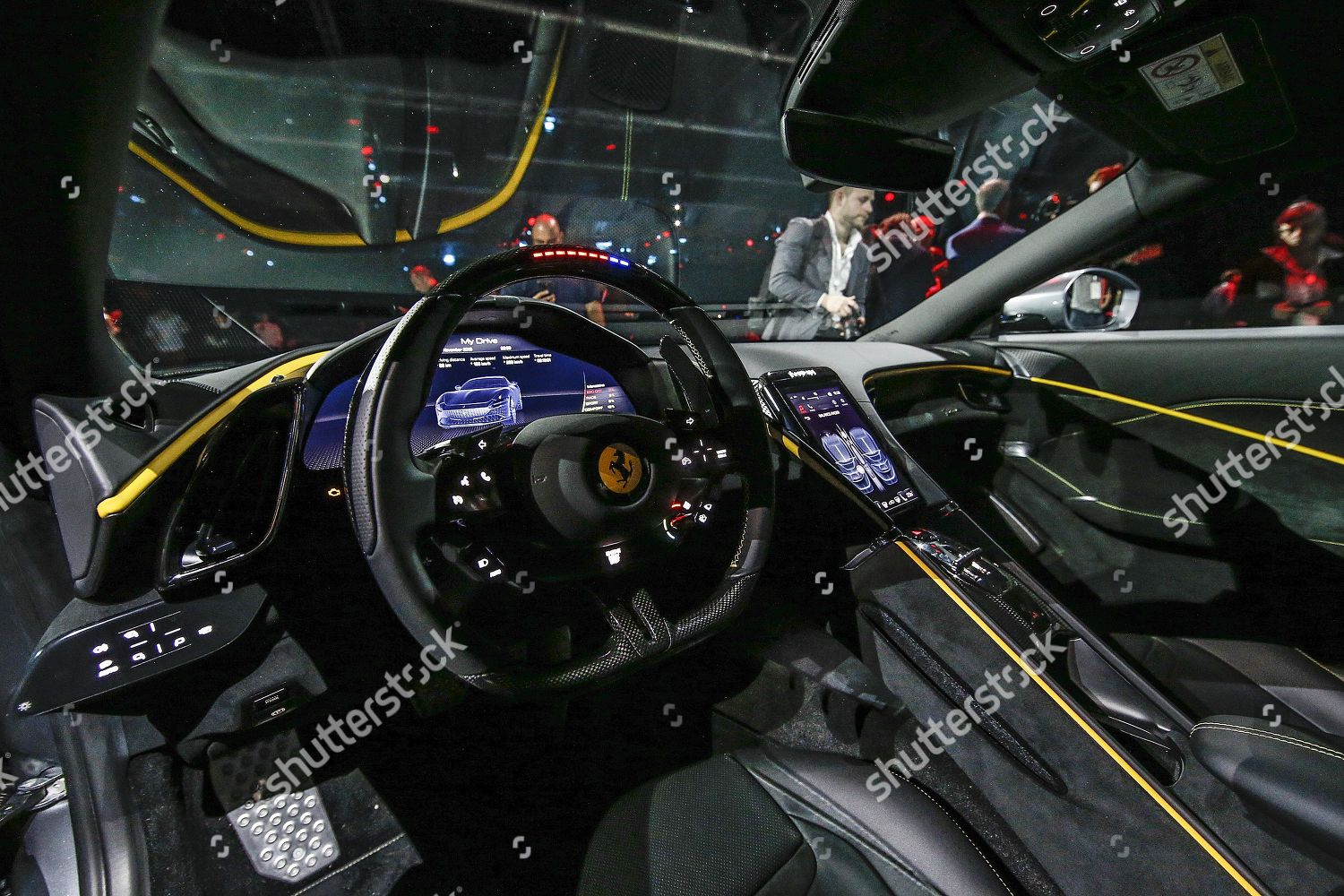 Interior Ferrari Roma Unveiled Rome Italy Editorial Stock Photo Stock   Shutterstock 10475127s 