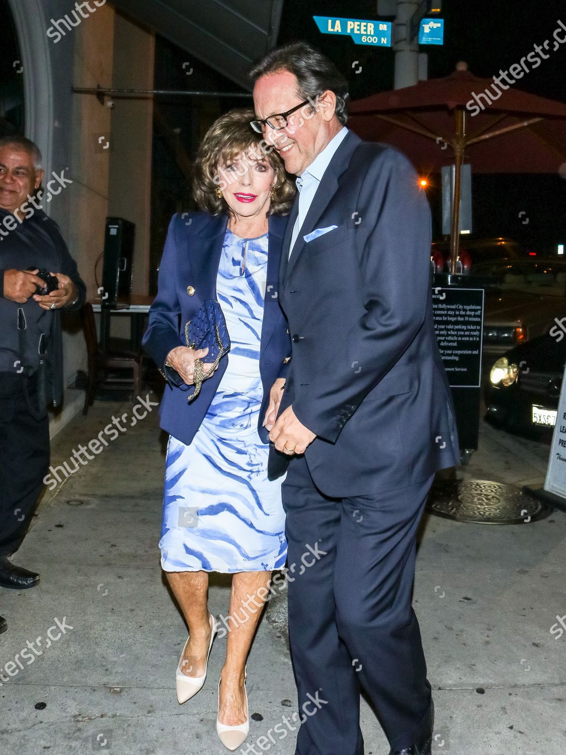 Joan Collins Percy Gibson Craigs Restaurant Editorial Stock Photo