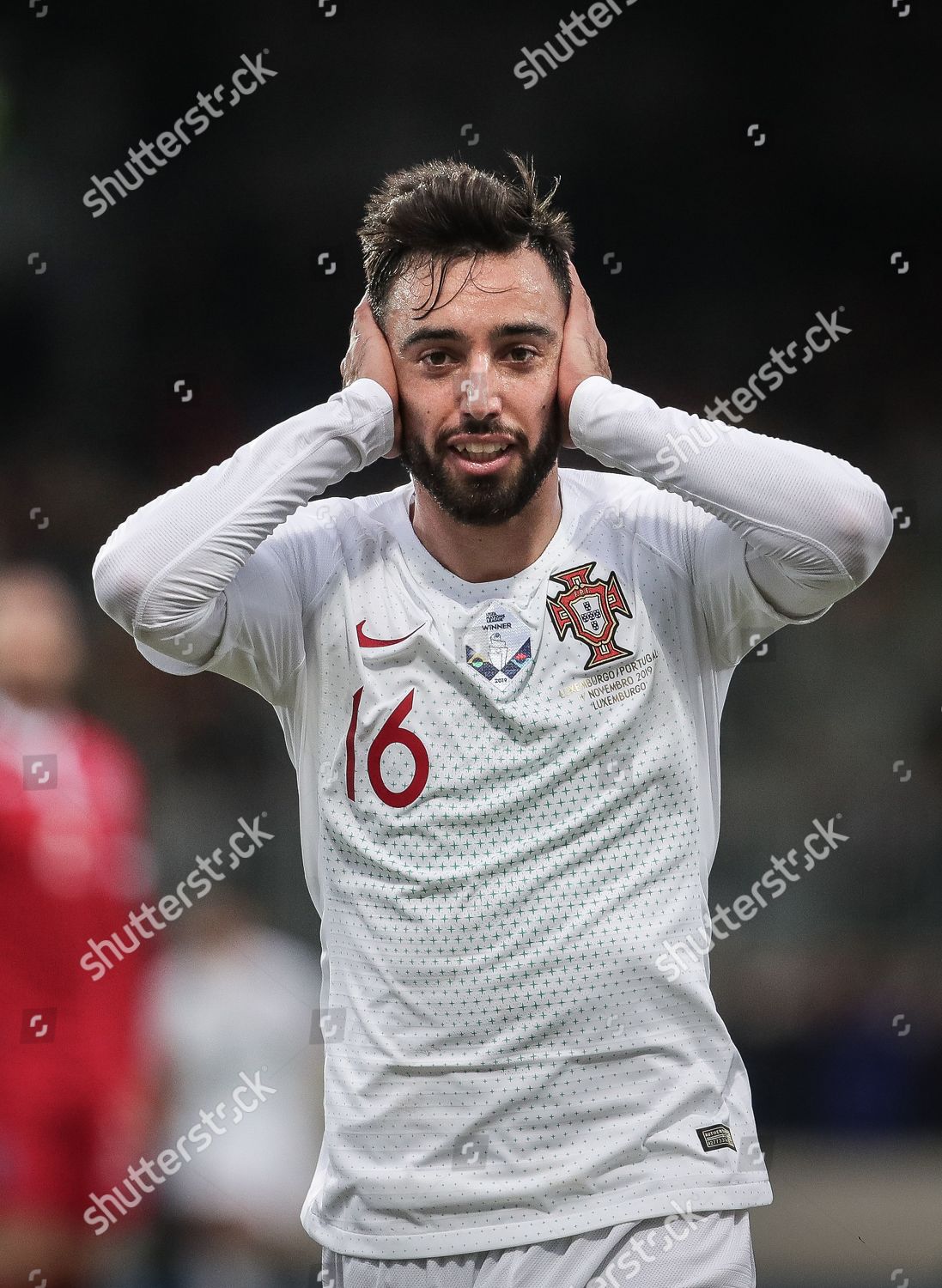 Portugals Bruno Fernandes celebrates after scoring during Editorial Stock Photo - Stock Image ...