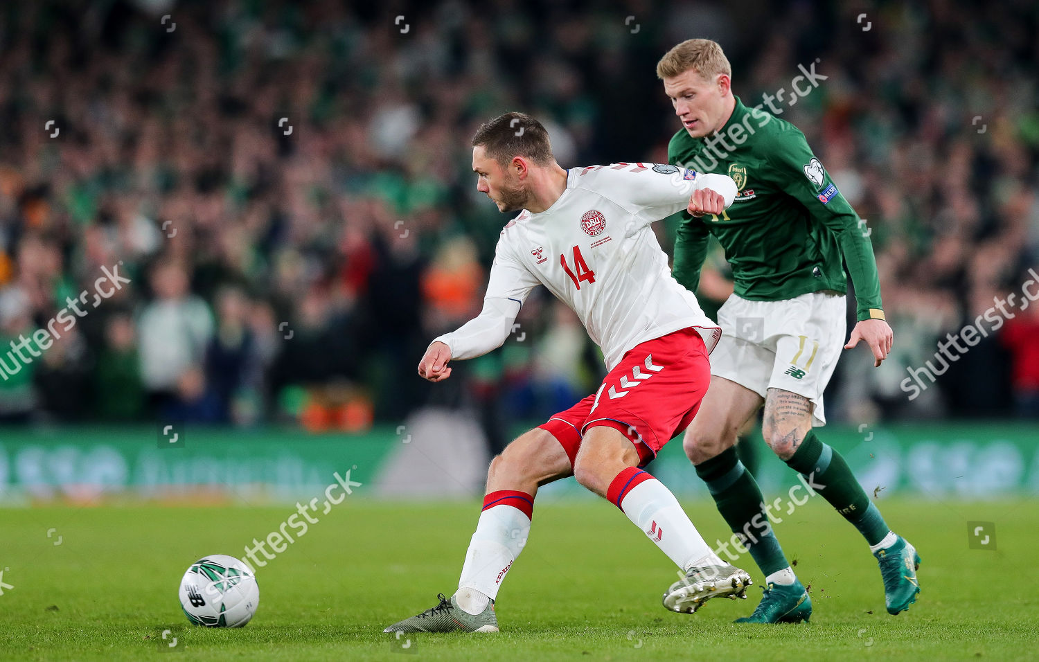 Republic Ireland Vs Denmark Irelands James Editorial Stock Photo ...