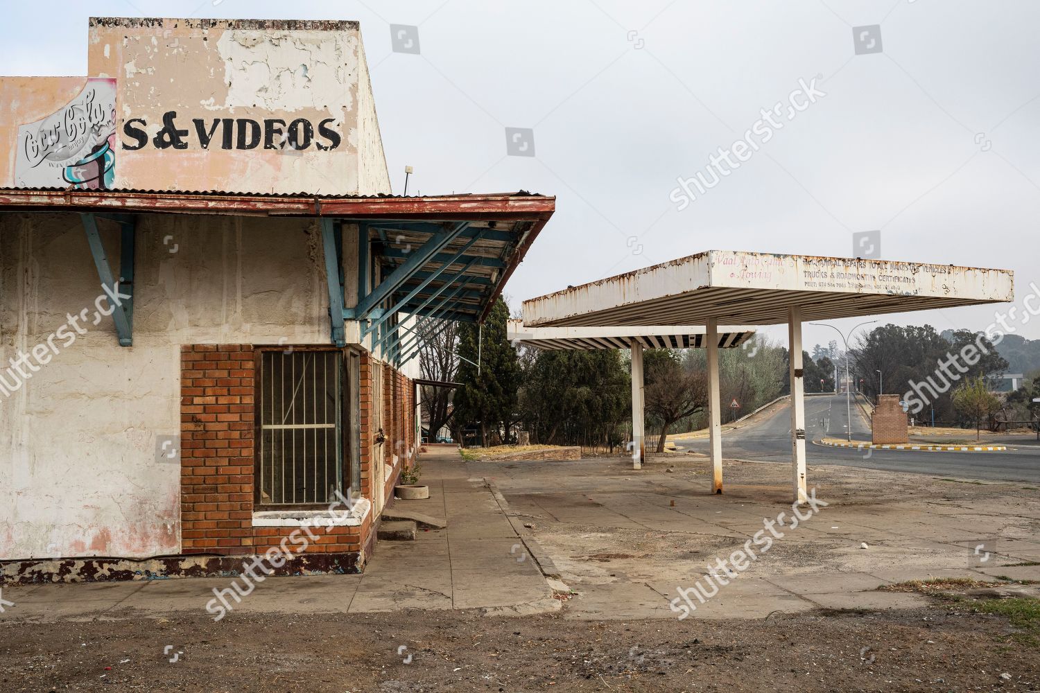 Derelict Gas Station Pictured On Road Editorial Stock Photo - Stock ...