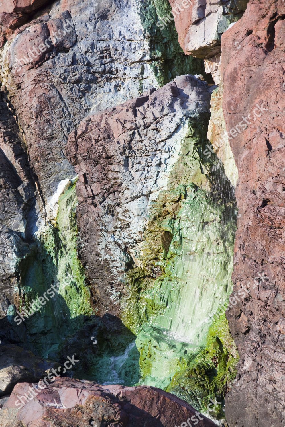 Sea Cliffs Stained Green Copper Deposits Editorial Stock Photo Stock Image Shutterstock