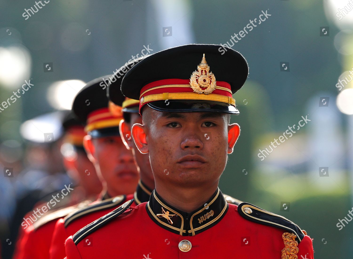 Thai Honor Guards Stand Position During Editorial Stock Photo - Stock ...