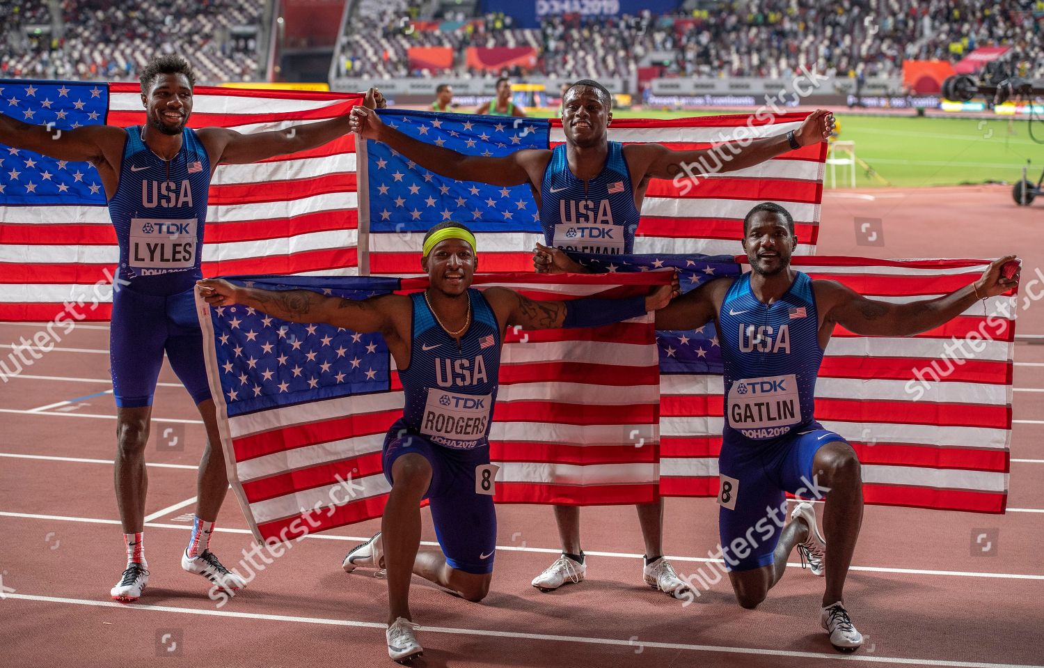 Usa 4x100m Relay Team Final Winners Editorial Stock Photo Stock Image
