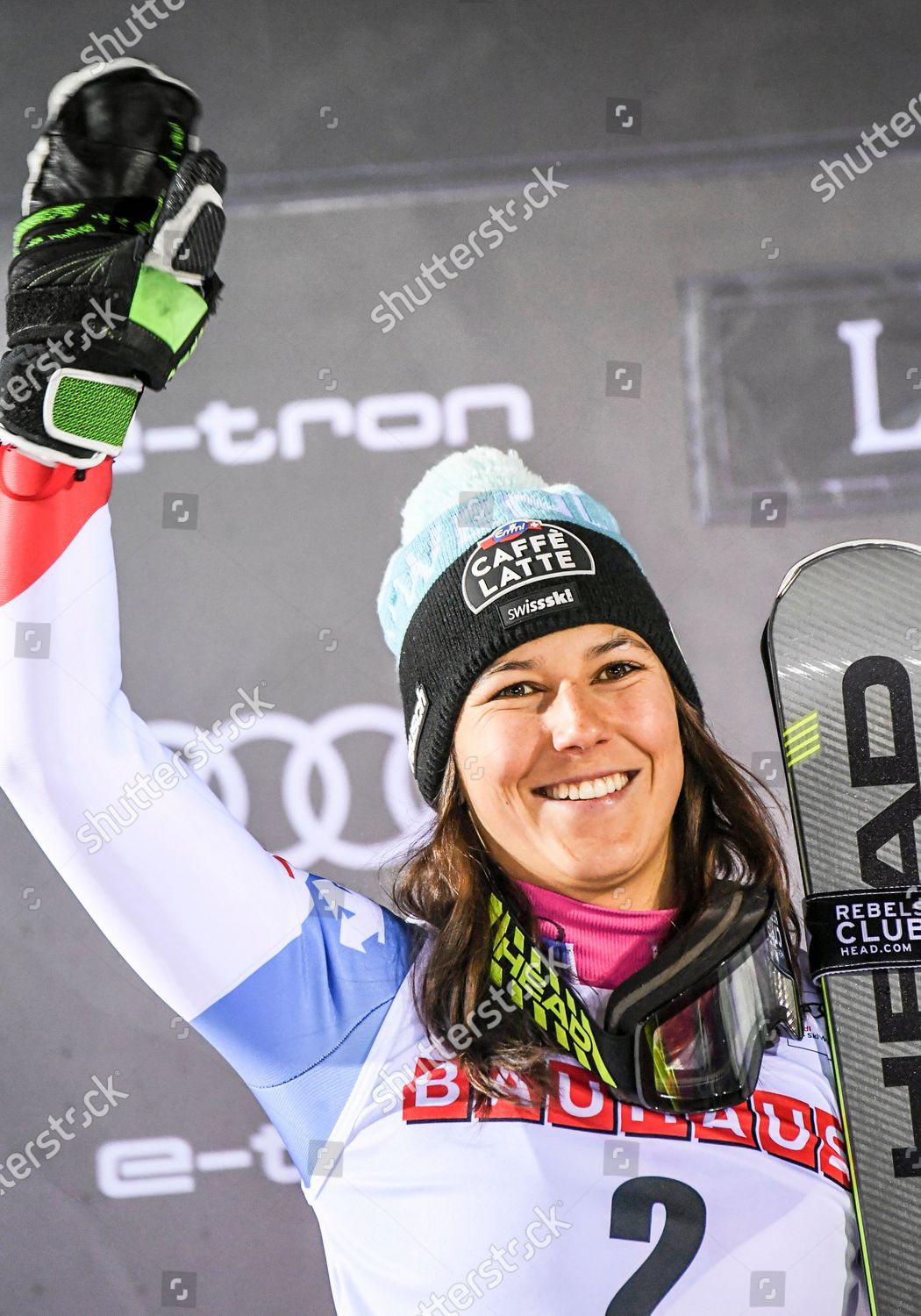 Wendy Holdener Switzerland Celebrates On Podium Editorial Stock Photo