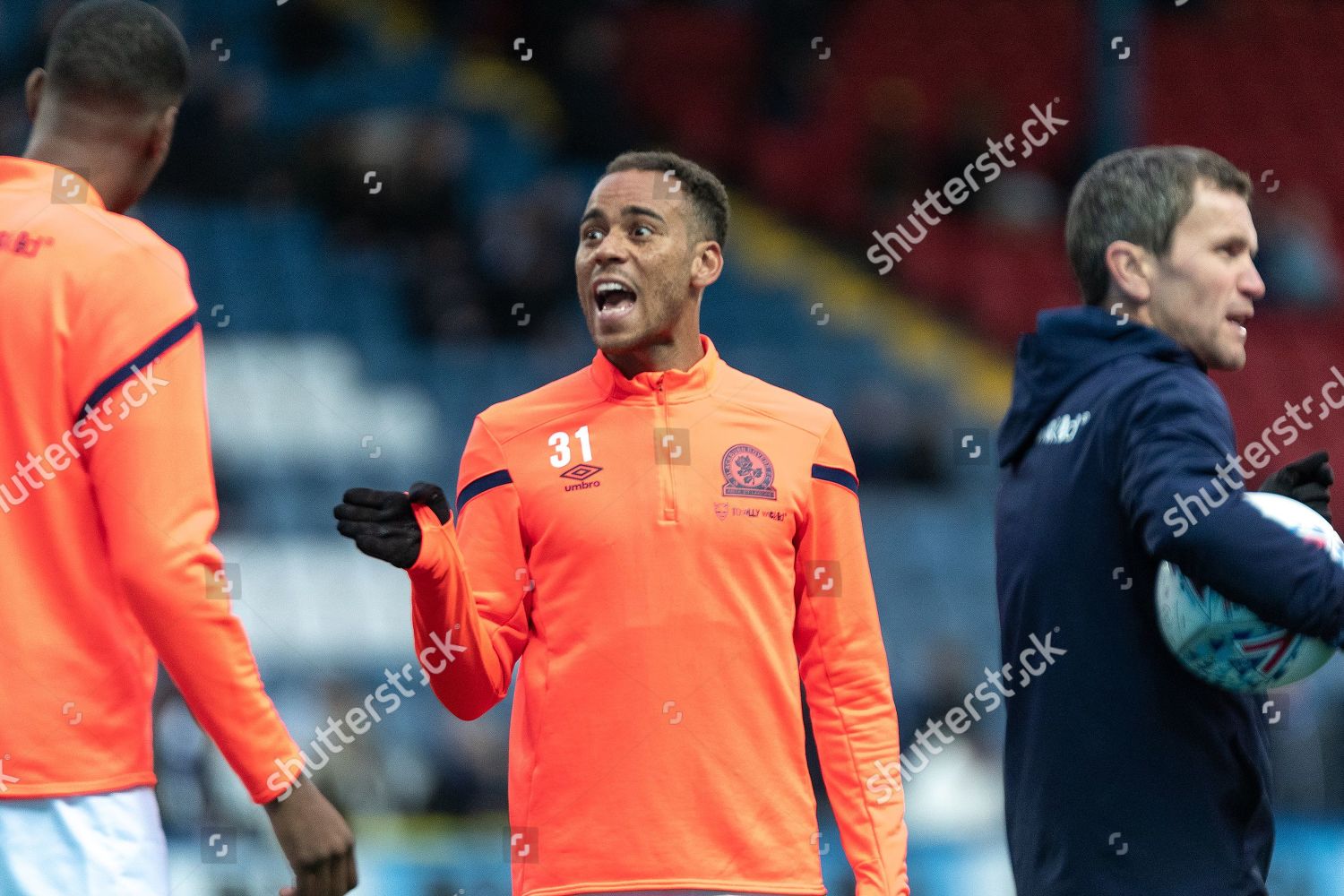 Blackburn Rovers Captain Elliott Bennett Warming Editorial Stock Photo ...