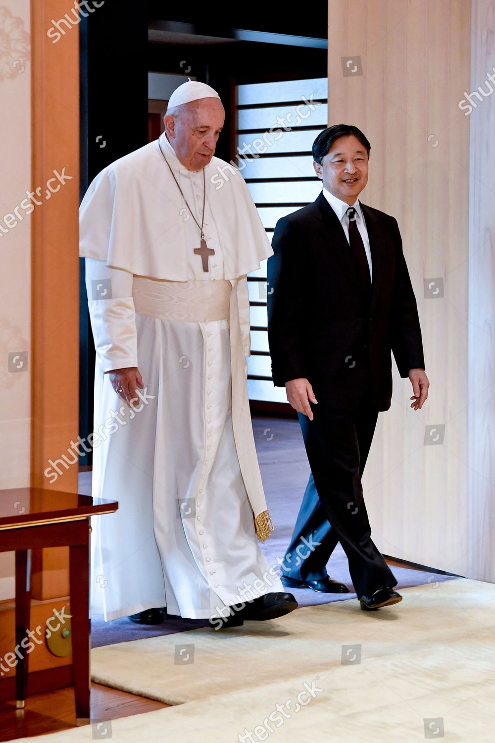 Japanese Naruhito Welcomes Pope Stock - Stock Image | Shutterstock