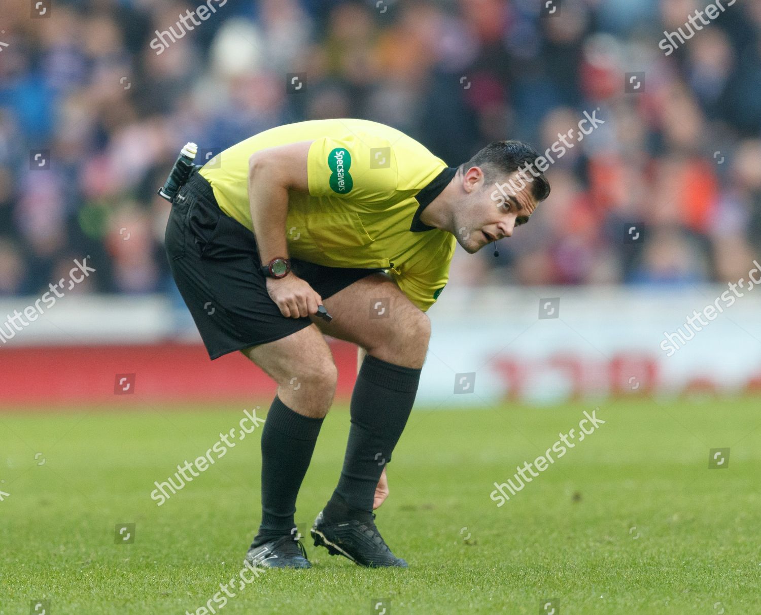 Referee Don Robertson Adjusts His Boot Editorial Stock Photo Stock