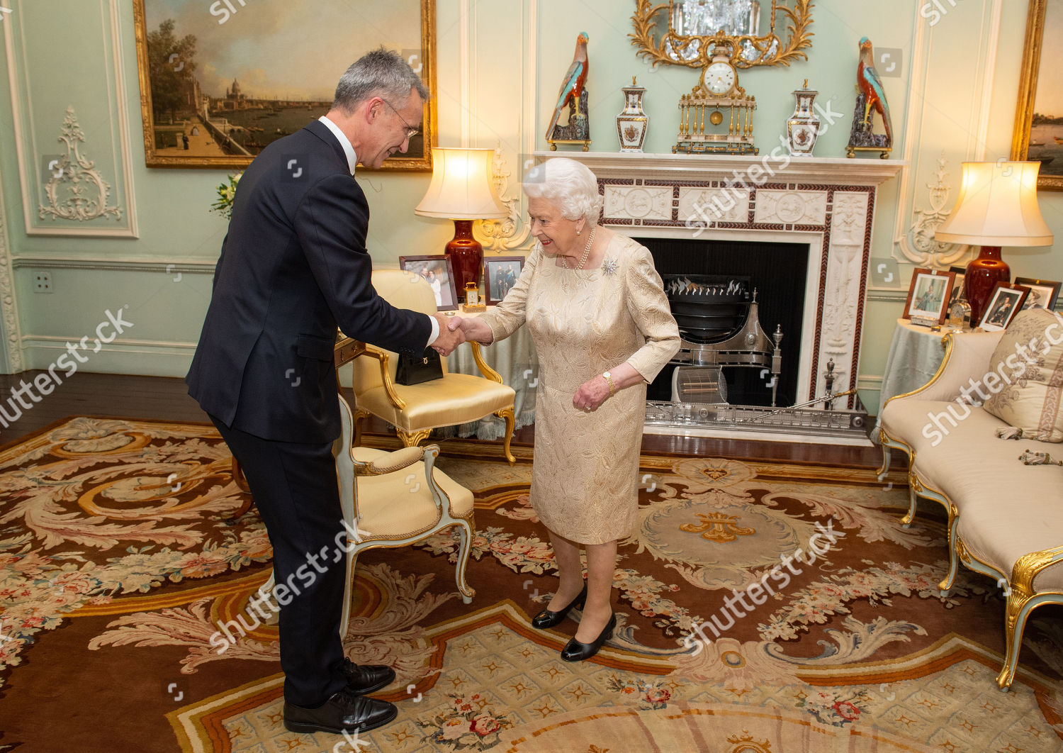 Queen Elizabeth Ii Holds Private Audience Nato