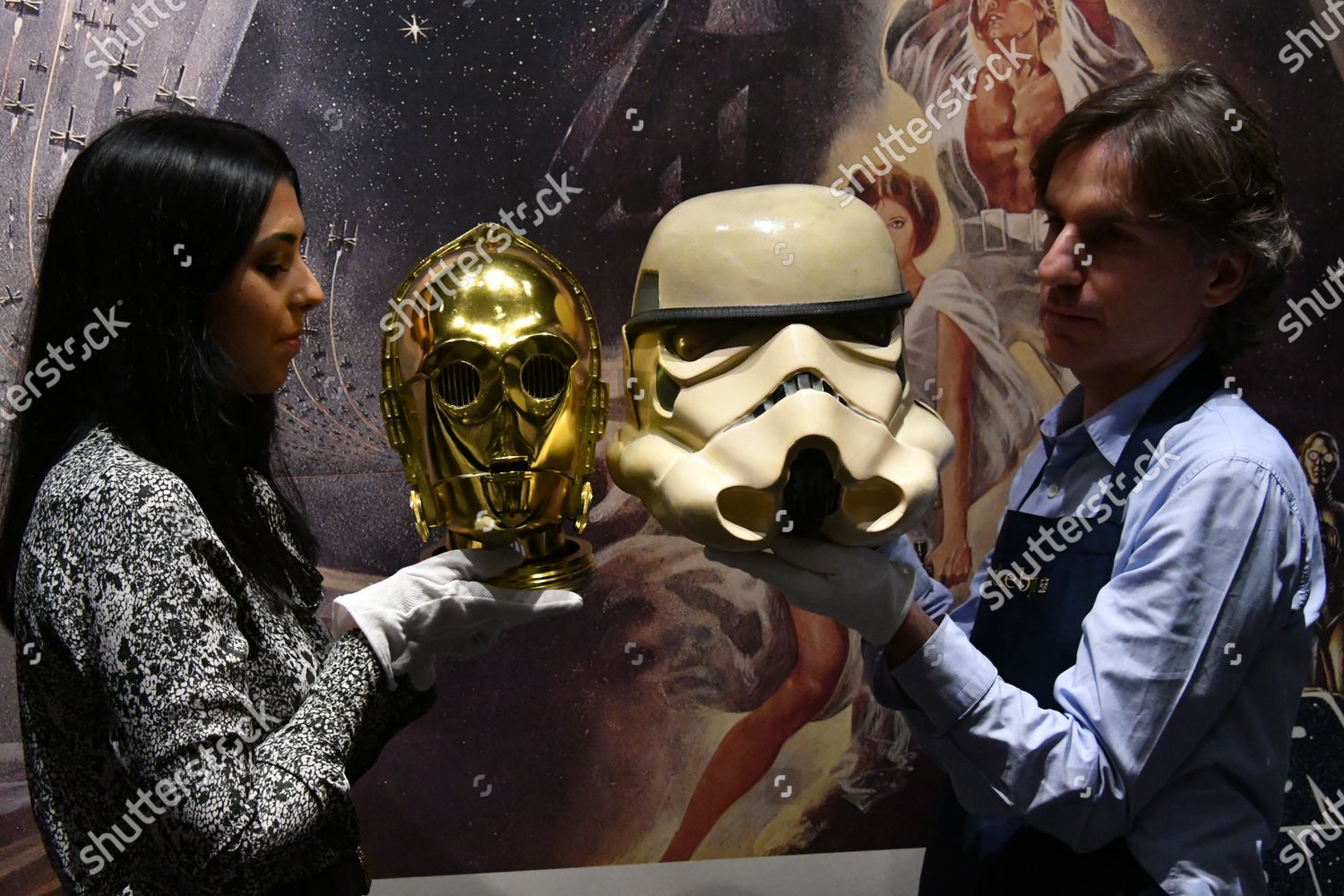 L Return Jedi Promotional C3po Helmet Editorial Stock Photo - Stock