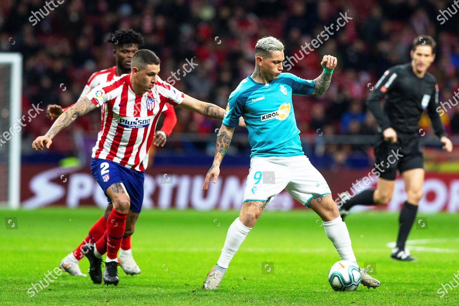 Atletico Madrids Jose Maria Gimenez L Action Editorial Stock Photo Stock Image Shutterstock