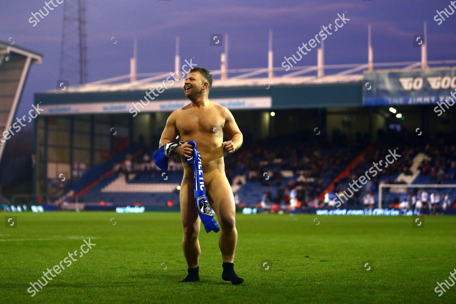 Streaker Invades Pitch Editorial Stock Photo - Stock Image