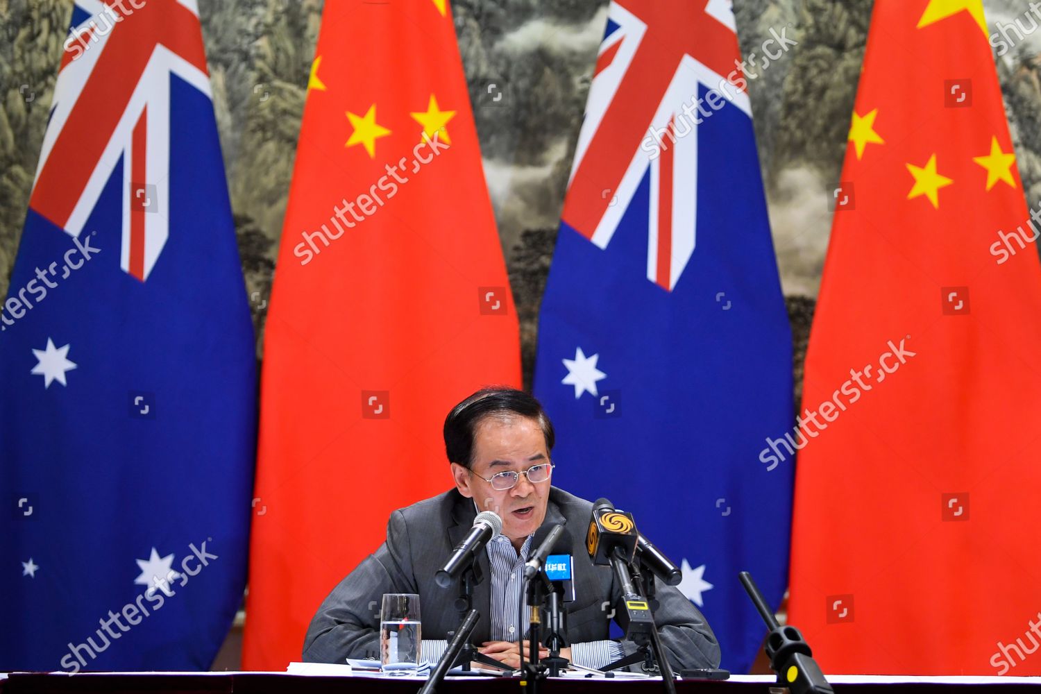 Chinese Ambassador Australia Cheng Jingye Speaks Editorial Stock Photo