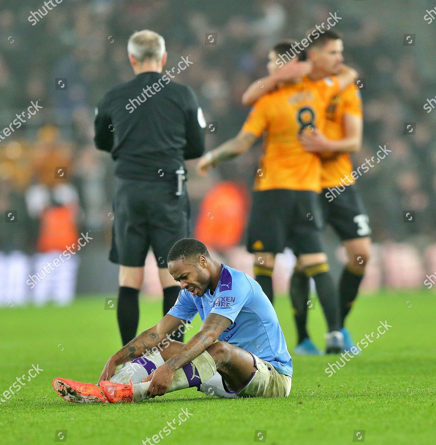 Raheem Sterling Manchester City Floored Wolves Celebrate Editorial Stock Photo Stock Image Shutterstock