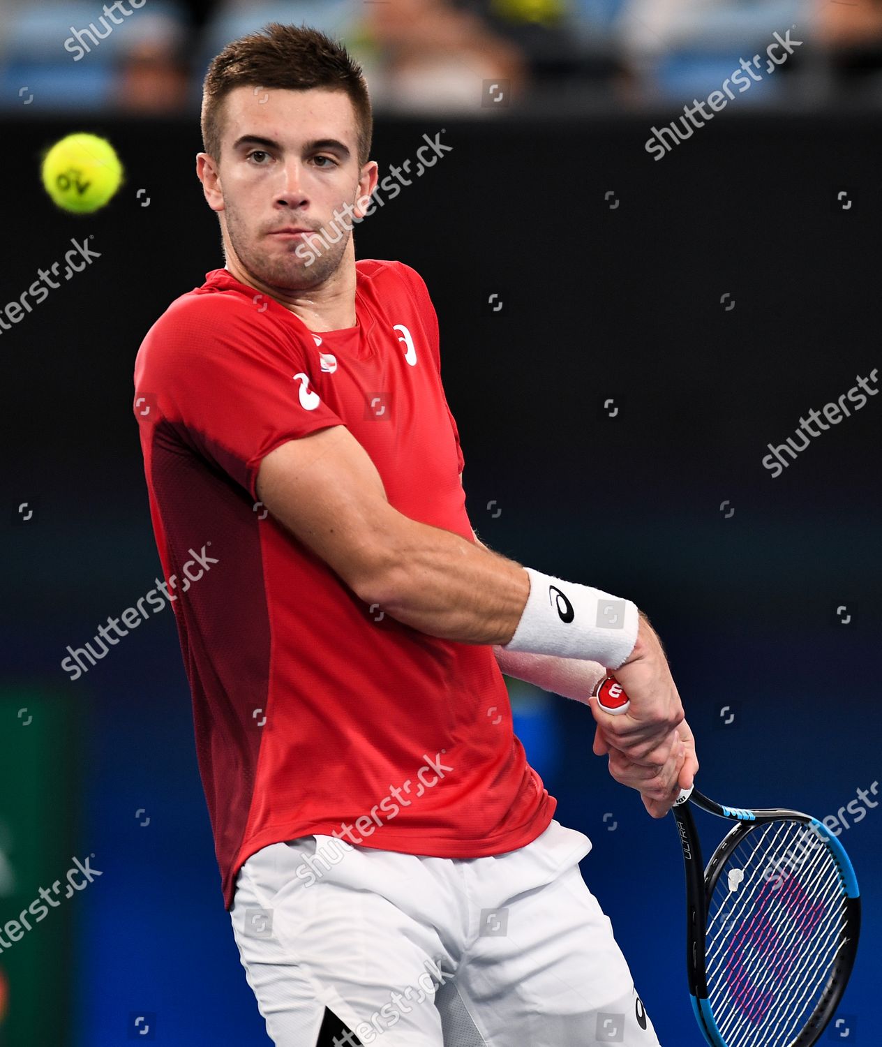 Borna Coric Team Croatia Action During Editorial Stock Photo - Stock ...