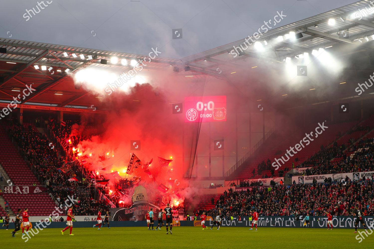 Leverkusen Fans Light Flares During German Bundesliga Editorial Stock Photo Stock Image Shutterstock