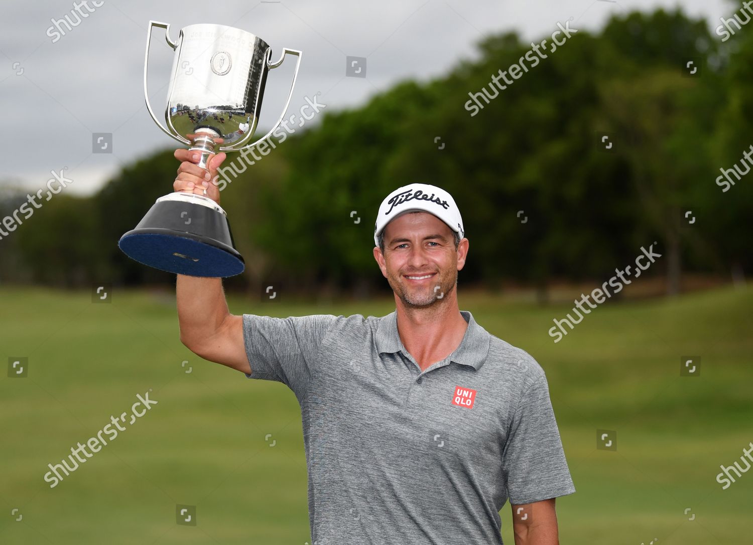 Australian Golfer Adam Scott Poses Trophy After Foto Editorial En Stock Imagen En Stock