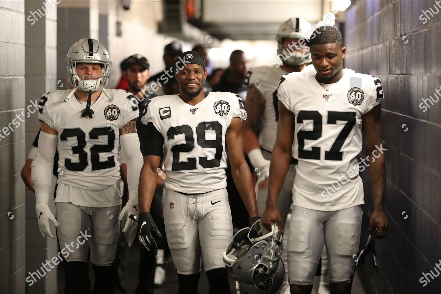 Oakland Raiders Players Walk Down Tunnel Editorial Stock Photo - Stock  Image