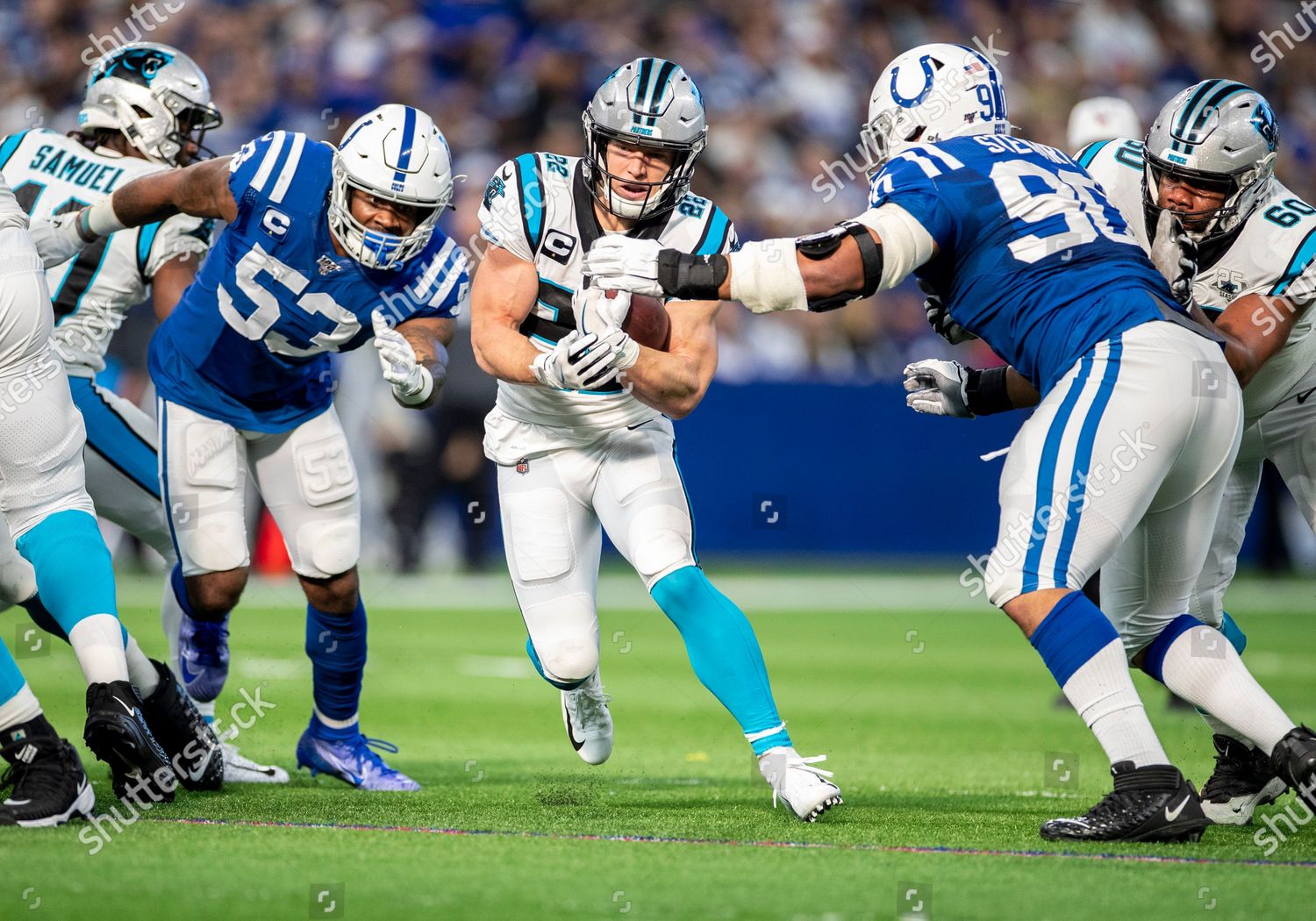 Christian McCaffrey Carolina Panthers v Colts Lucas Oil Stadium