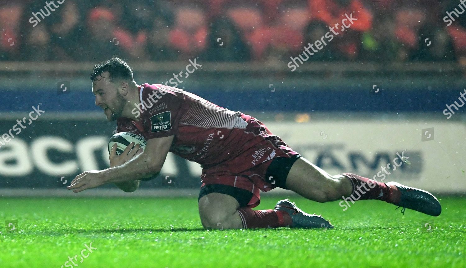 Ryan Conbeer Scarlets Runs Score Try Editorial Stock Photo Stock